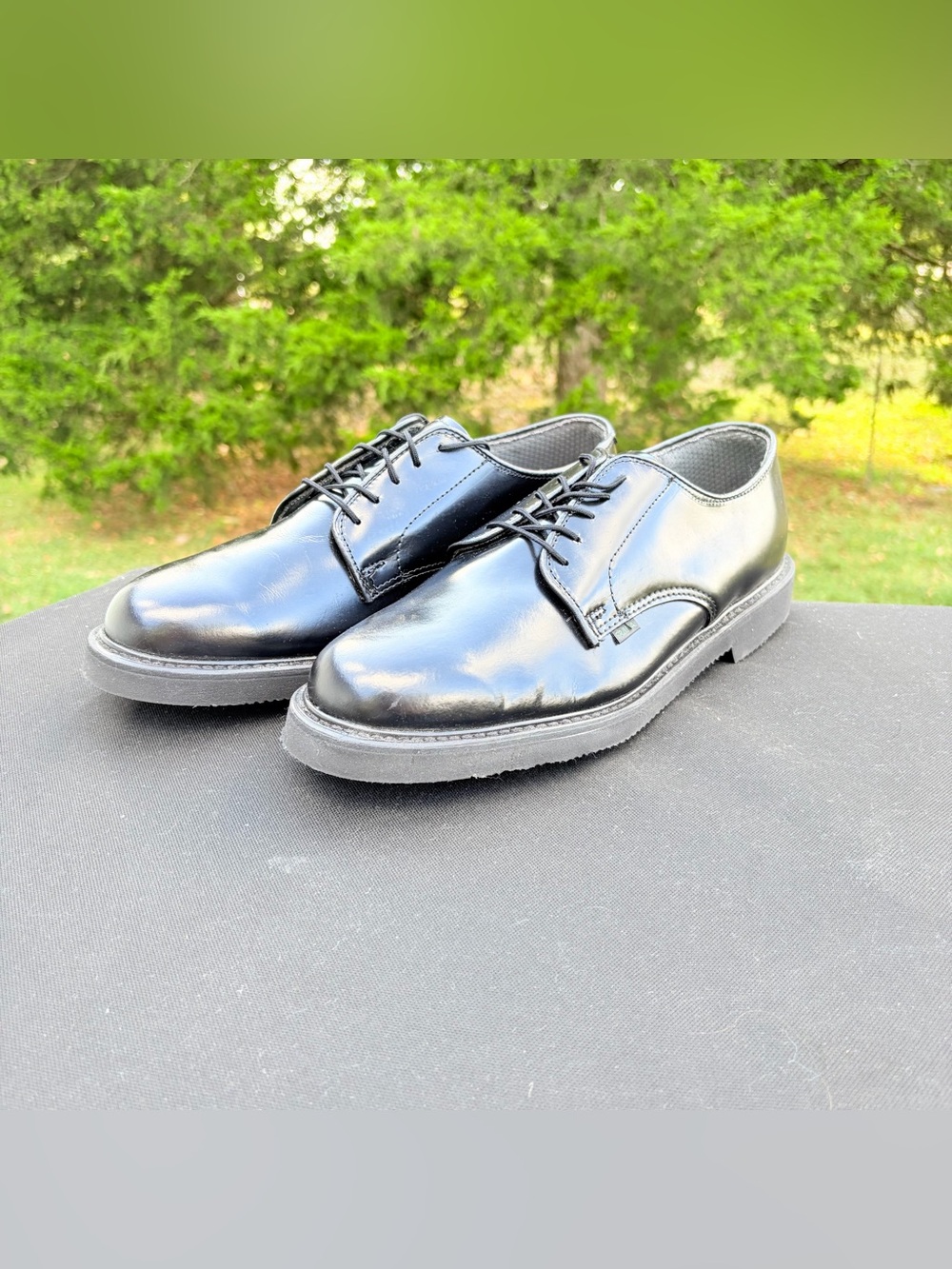 Bates Lites SR56 Black Leather Uniform Oxfords Shoes Men's Size 11 E Wide